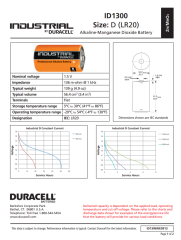 Duracell Industrial Alkalın LR20