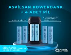 Aspilsan Powerbank + 4 Adet A28 Pil